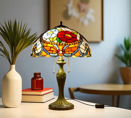 CDH 16" Tiffany Table Lamp 40cm Shade (15030)