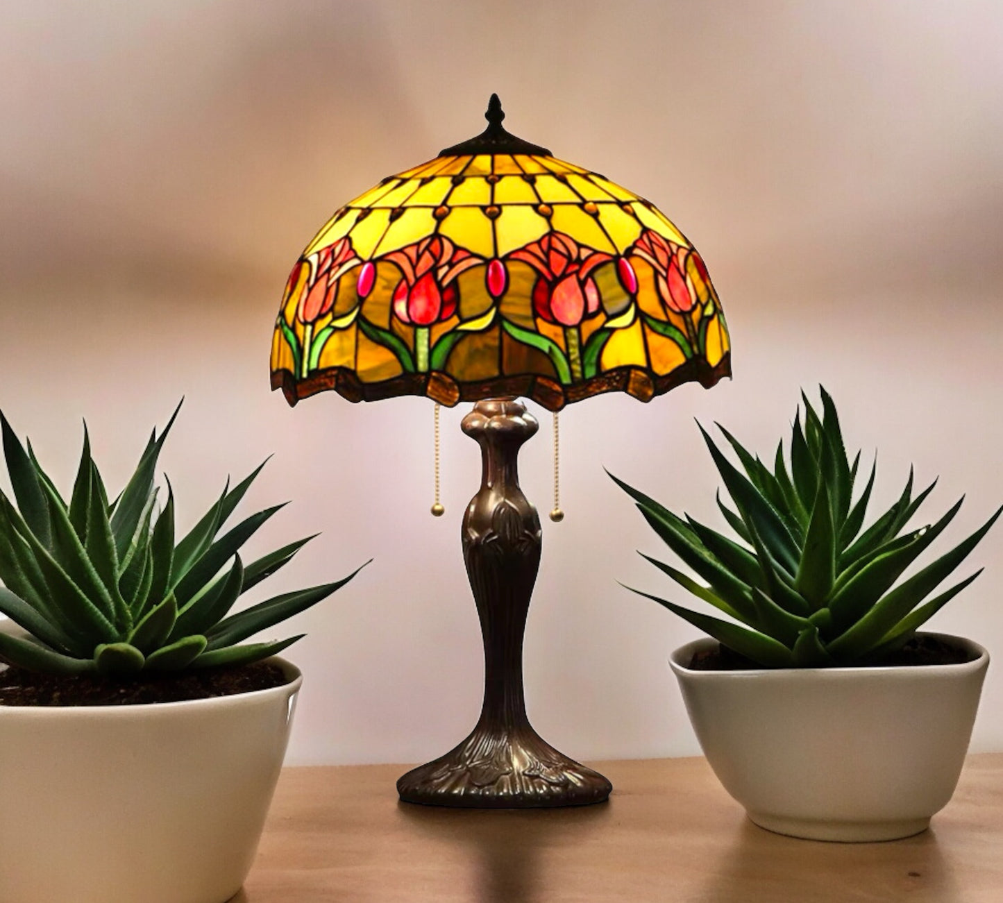 CDH 16" Tiffany Table Lamp 40cm Shade (15032)