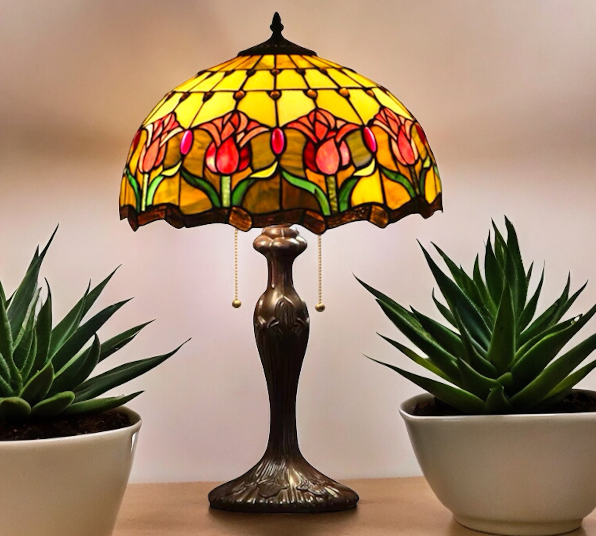 CDH 16" Tiffany Table Lamp 40cm Shade (15032)