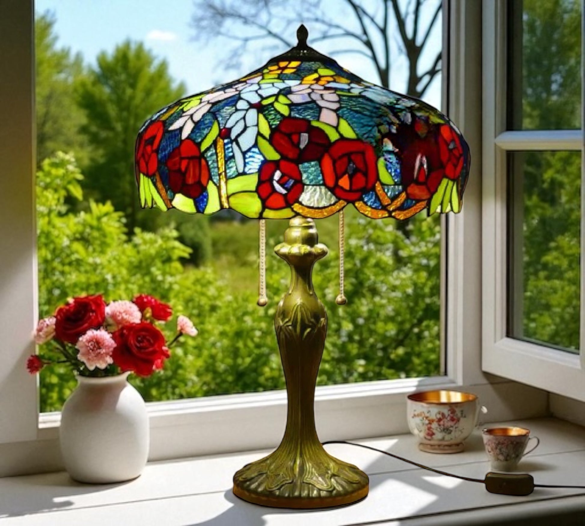 CDH 16" Tiffany Table Lamp 40cm Shade (15034)