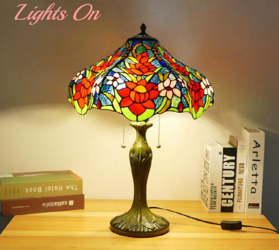 CDH 16" Tiffany Table Lamp 40cm Shade (15035)