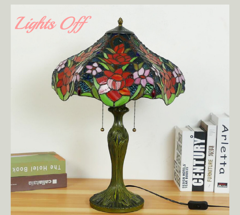 CDH 16" Tiffany Table Lamp 40cm Shade (15035)