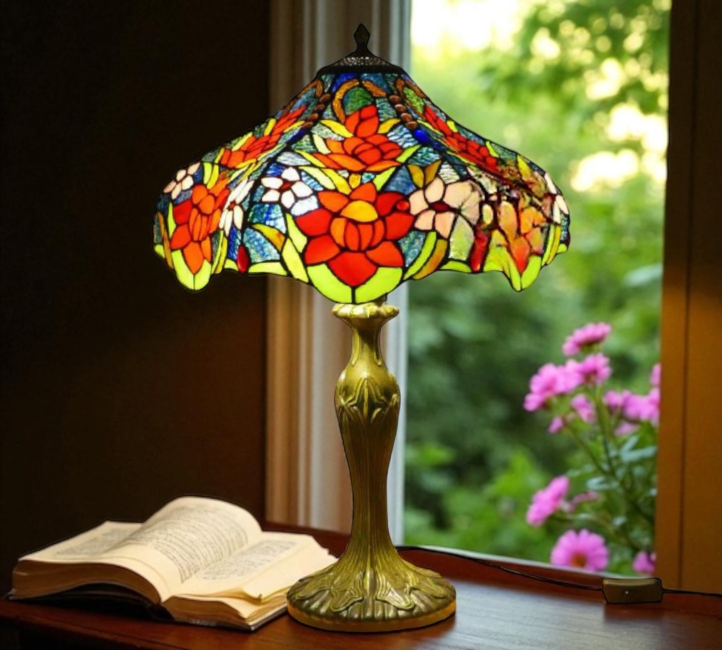 CDH 16" Tiffany Table Lamp 40cm Shade (15035)
