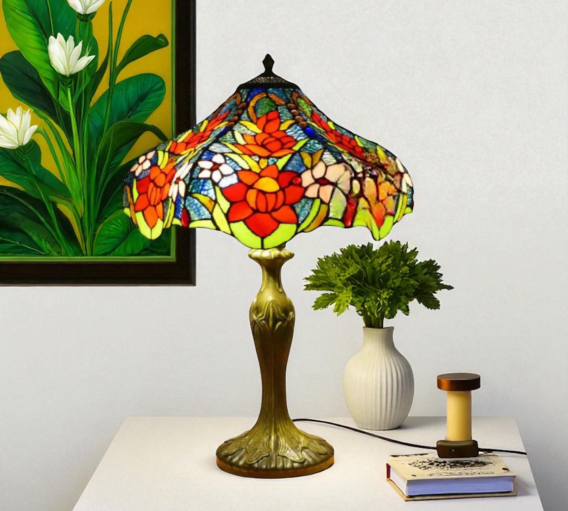 CDH 16" Tiffany Table Lamp 40cm Shade (15035)