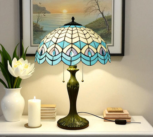CDH 16" Tiffany Table Lamp 40cm Shade (15036)