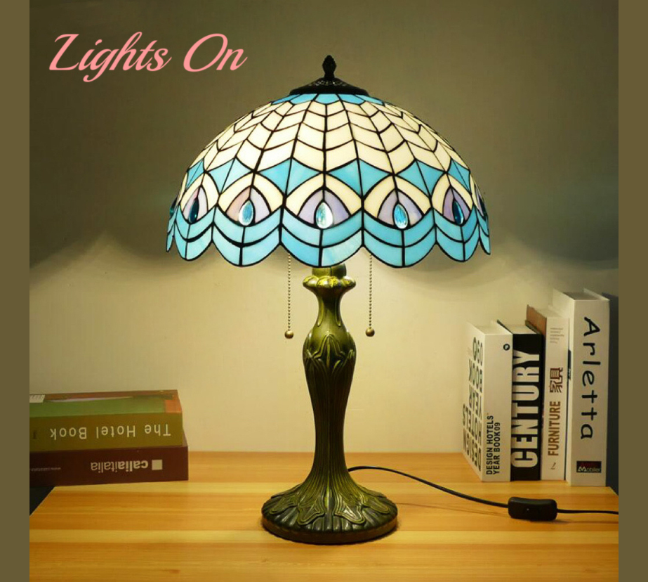 CDH 16" Tiffany Table Lamp 40cm Shade (15036)