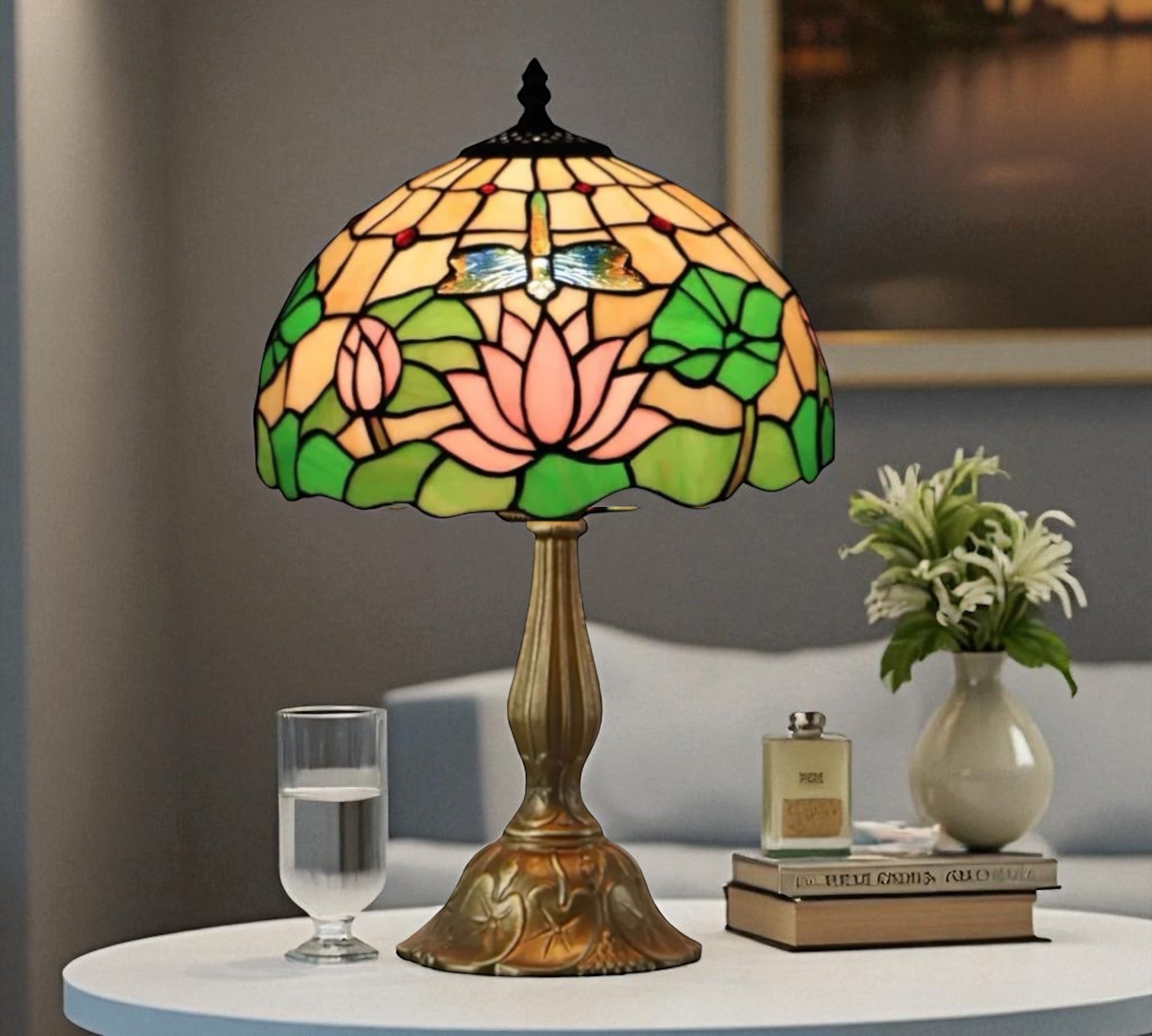 CDH 16" Tiffany Table Lamp 40cm Shade (15037)