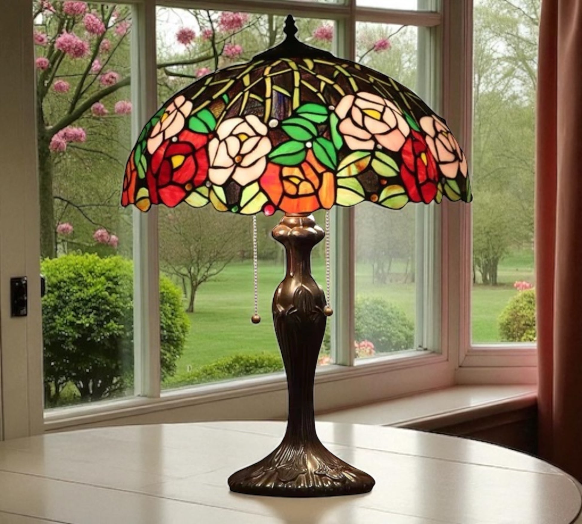 CDH 16" Tiffany Table Lamp 40cm Shade (15038)