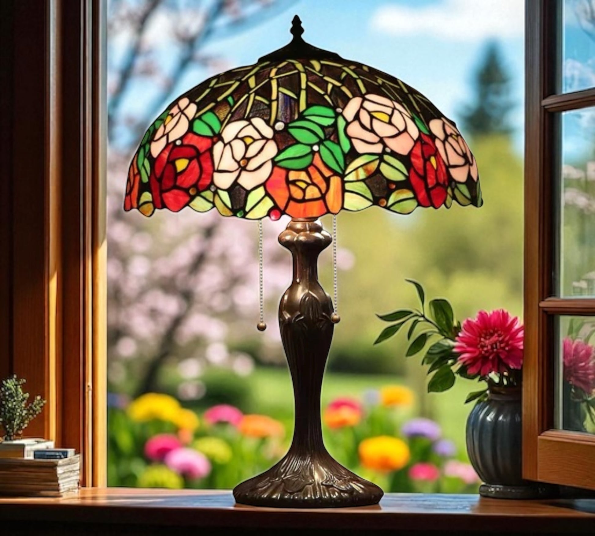 CDH 16" Tiffany Table Lamp 40cm Shade (15038)