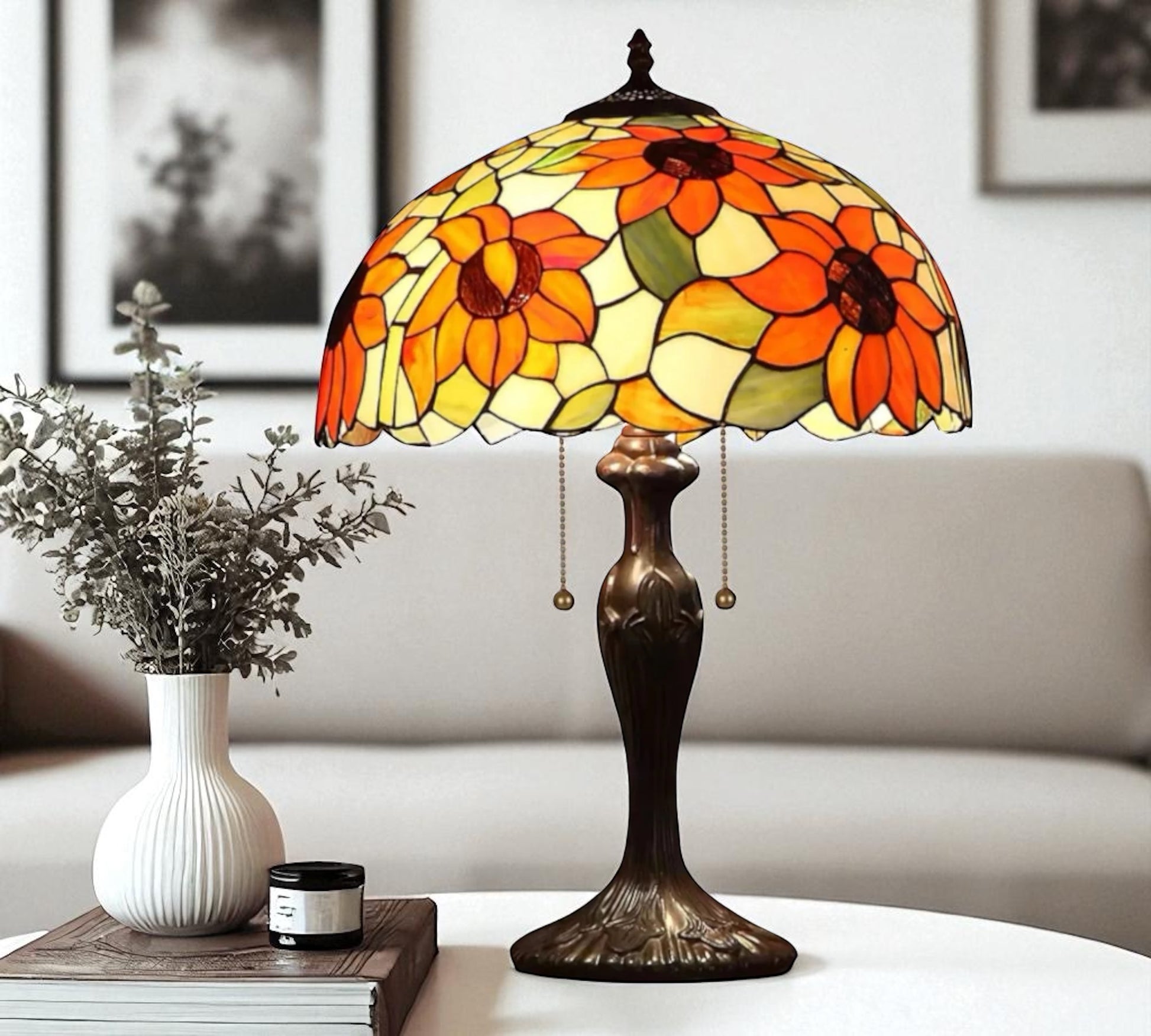 CDH 16" Tiffany Table Lamp 40cm Shade (15040)