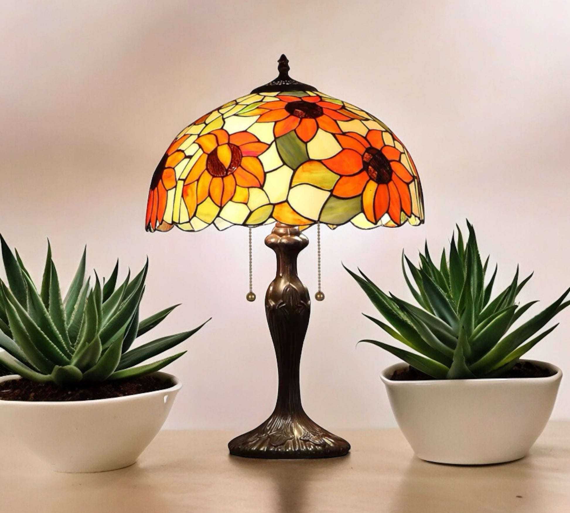 CDH 16" Tiffany Table Lamp 40cm Shade (15040)