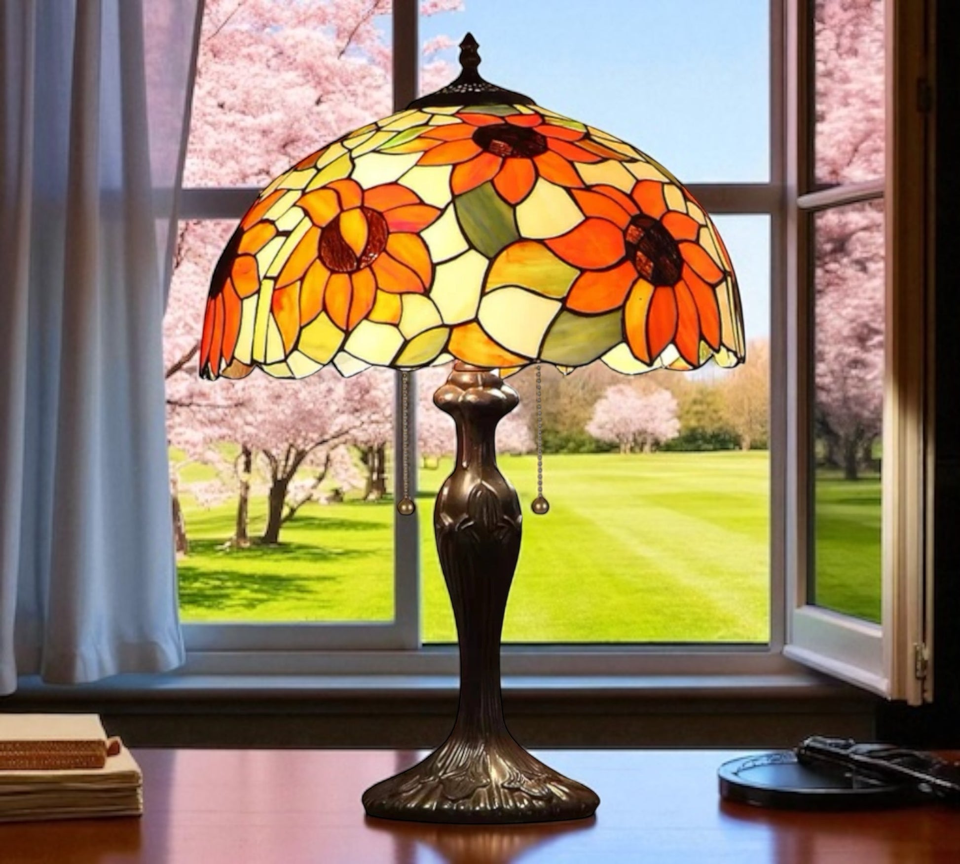 CDH 16" Tiffany Table Lamp 40cm Shade (15040)