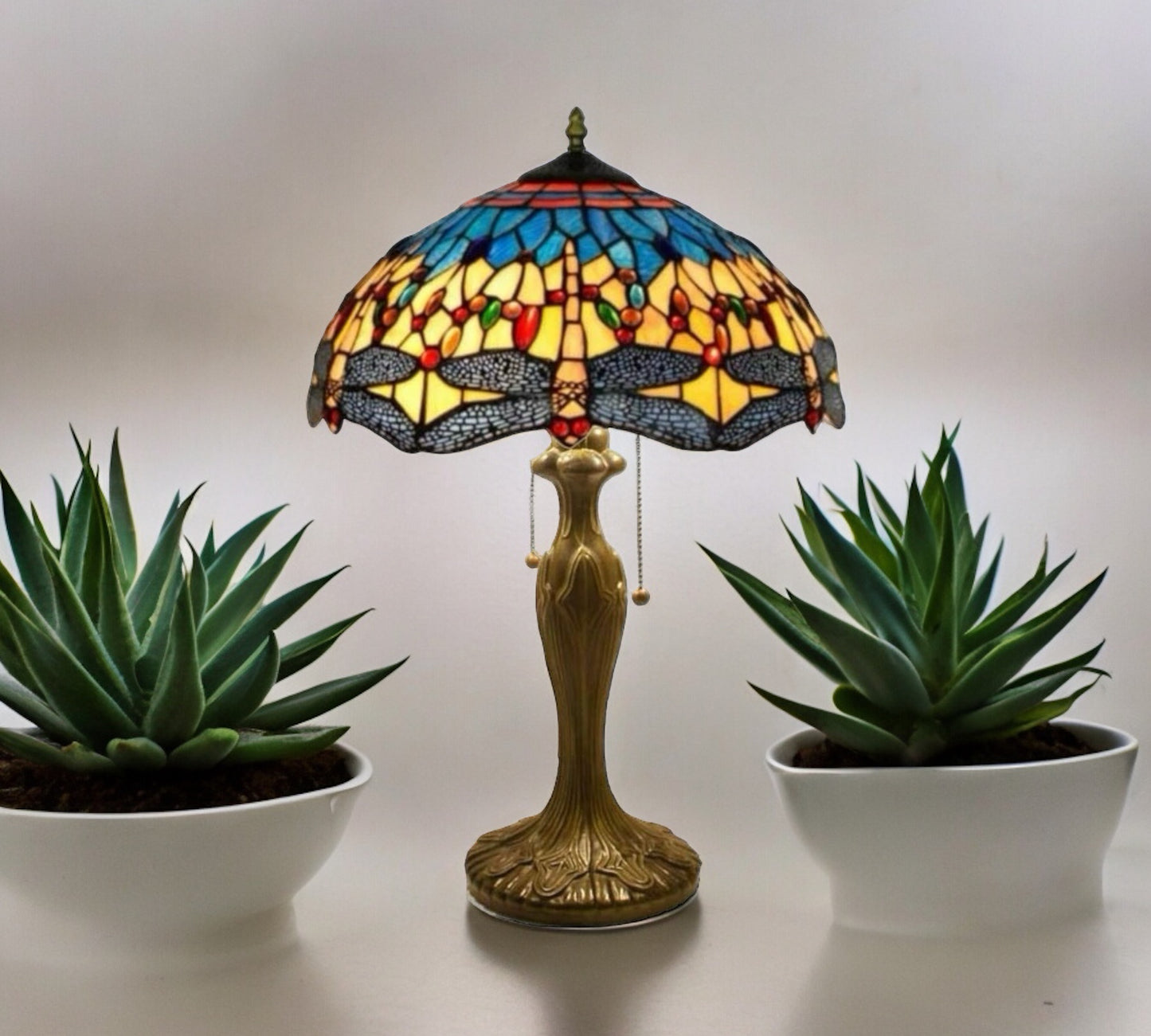 CDH 16" Tiffany Table Lamp 40cm Shade (15044)