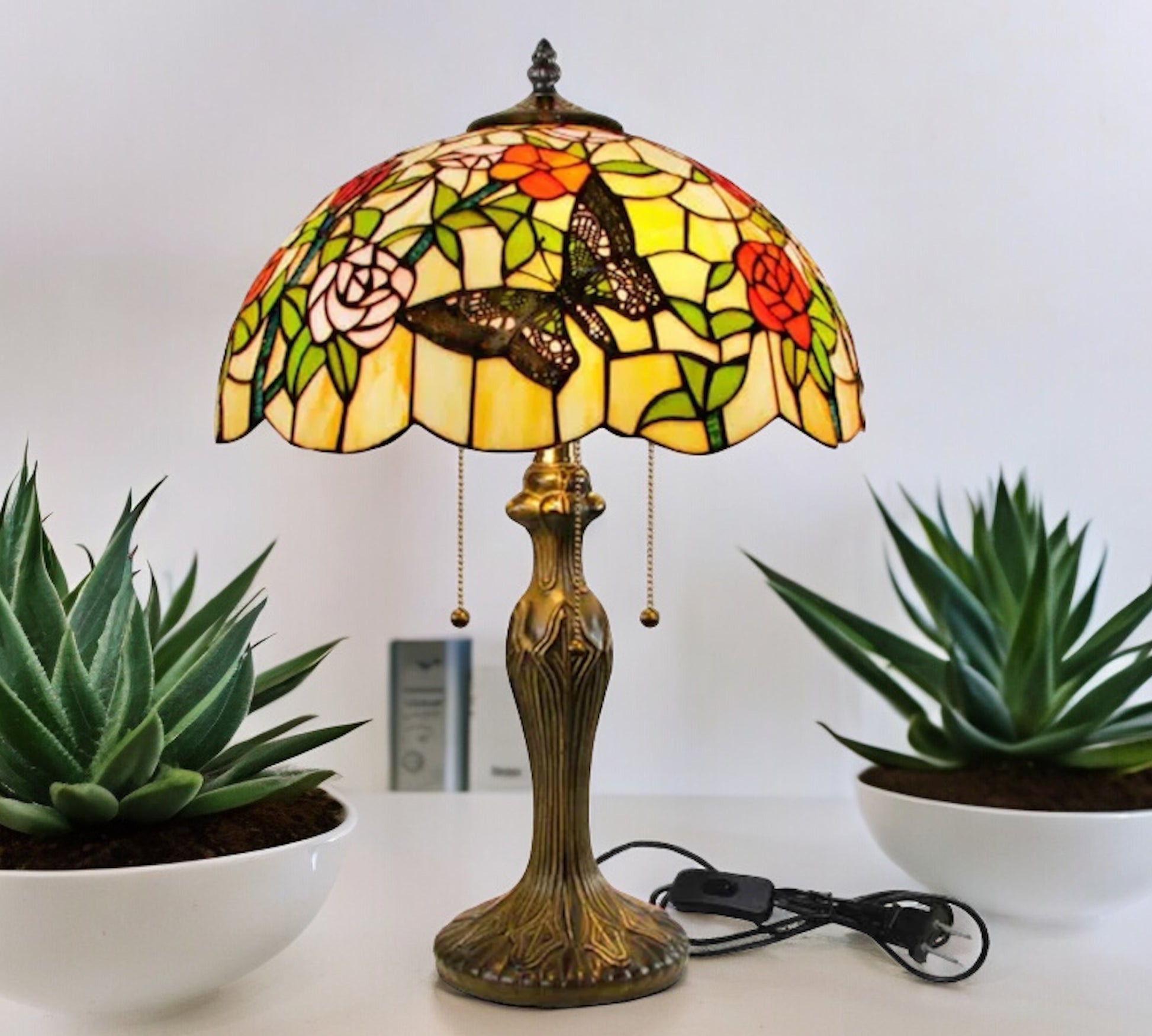 CDH 16" Tiffany Table Lamp 40cm Shade (15044)