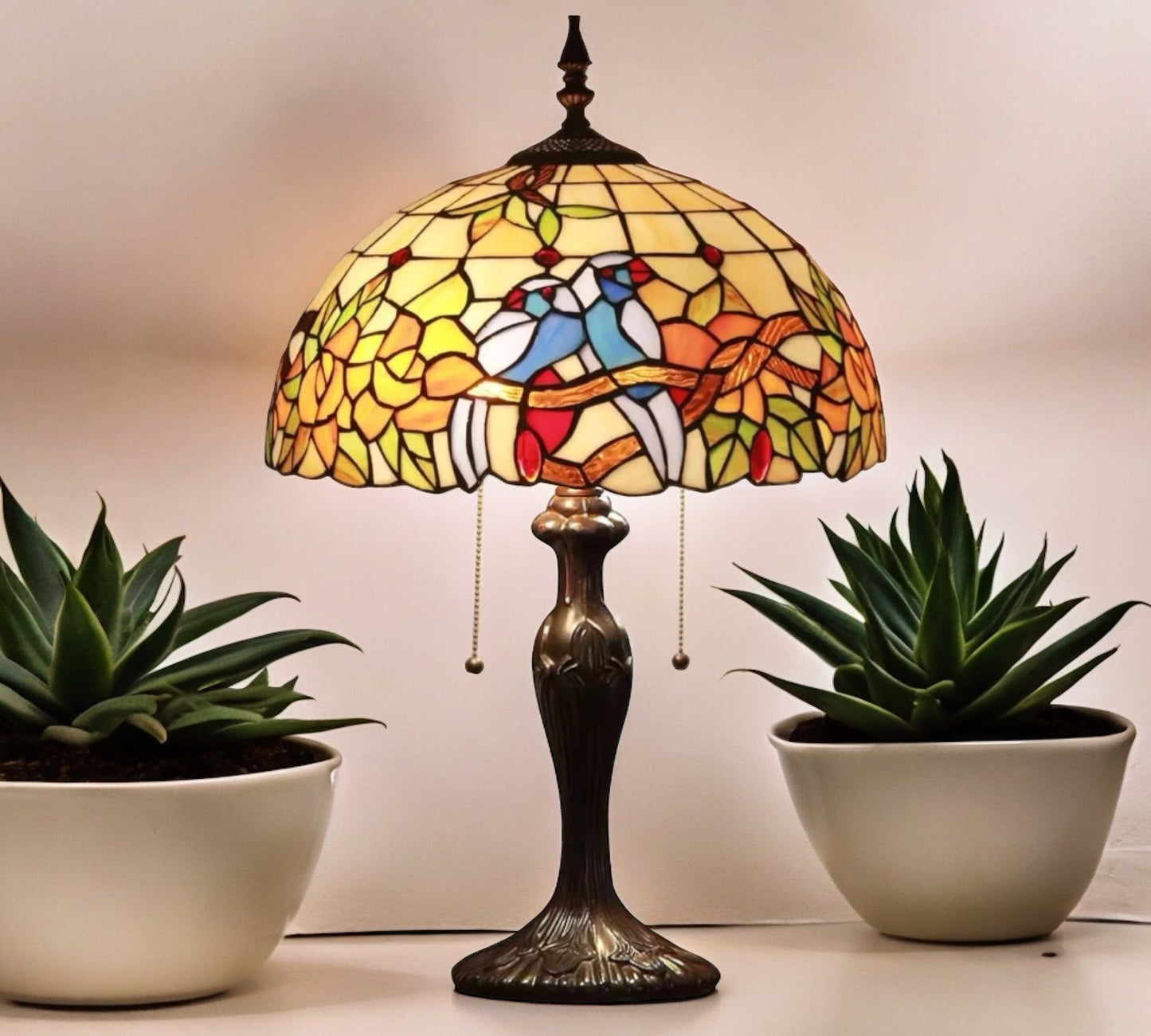 CDH 16" Tiffany Table Lamp 40cm Shade (15045)
