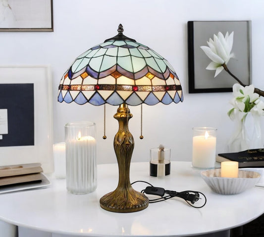 CDH 16" Tiffany Table Lamp 40cm Shade (15046)