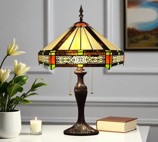 CDH 16" Tiffany Table Lamp 40cm Shade (15047)