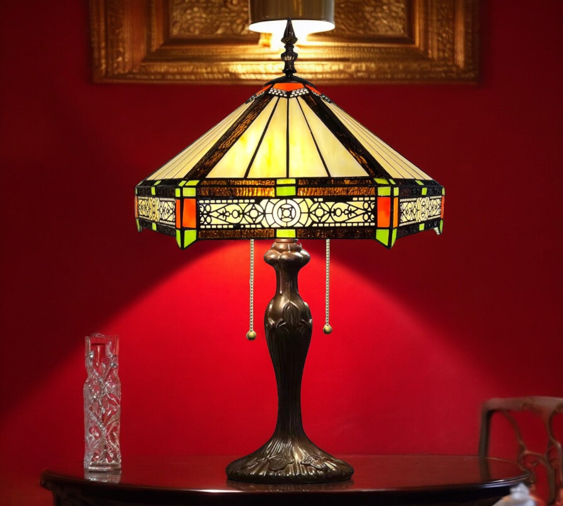 CDH 16" Tiffany Table Lamp 40cm Shade (15047)