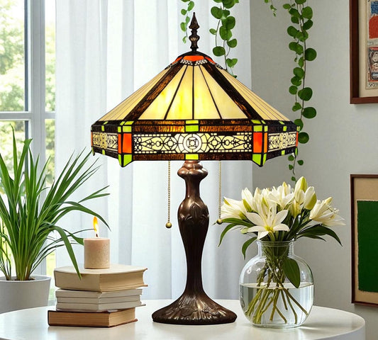 CDH 16" Tiffany Table Lamp 40cm Shade (15047)