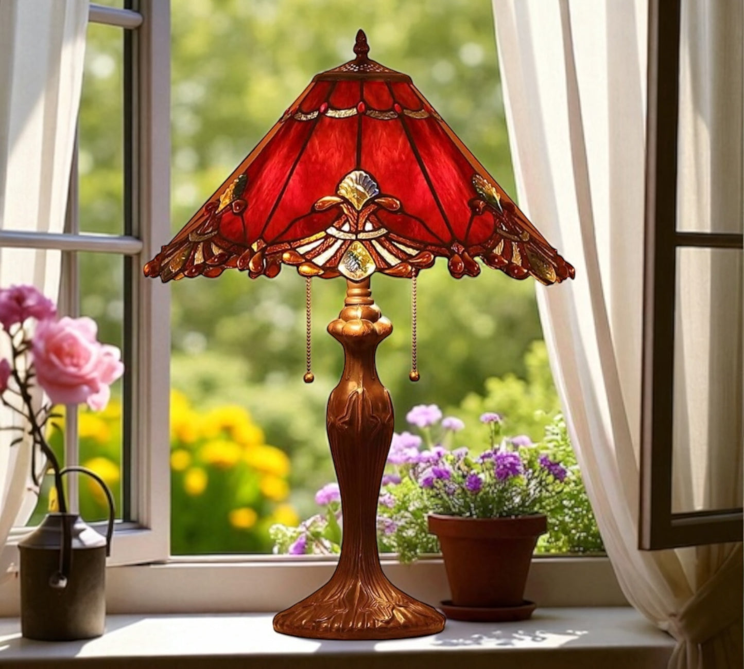 CDH 16" Tiffany Table Lamp 40cm Shade (15048)