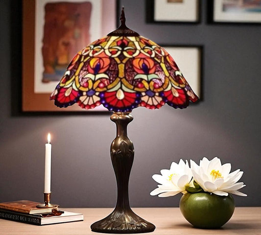 CDH 16" Tiffany Table Lamp 40cm Shade (15051)