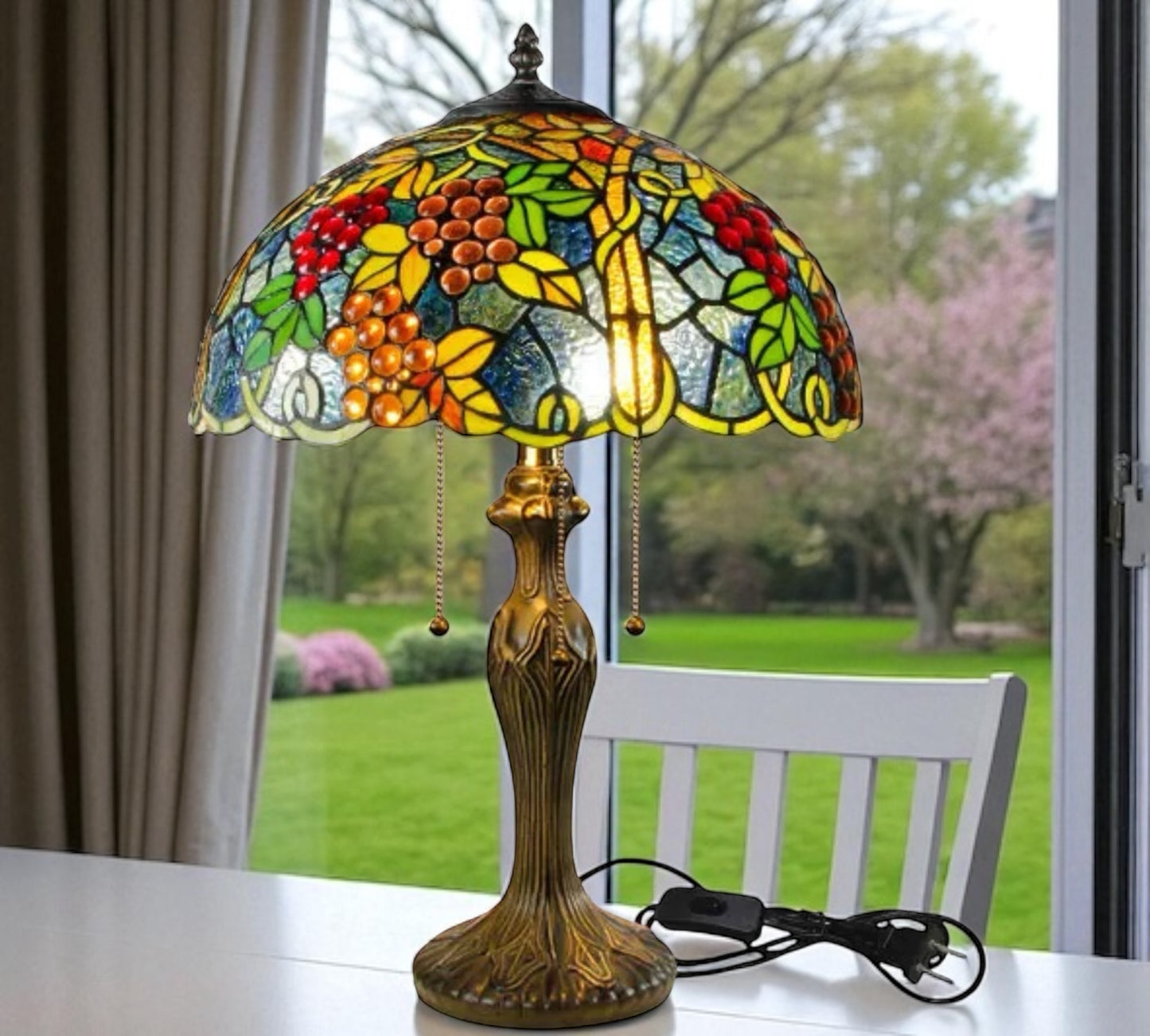 CDH 16" Tiffany Table Lamp 40cm Shade (15057)
