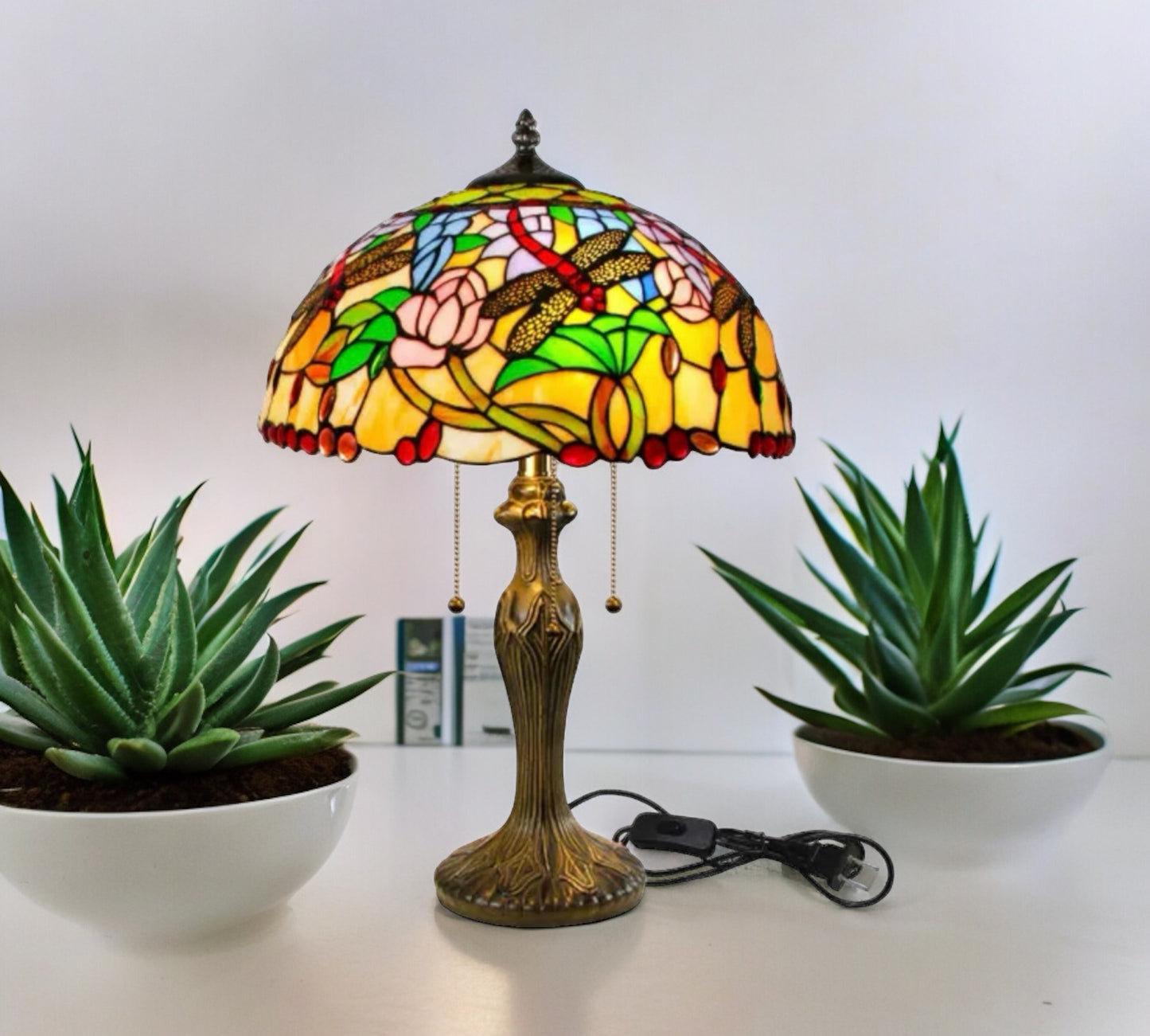 CDH 16" Tiffany Table Lamp 40cm Shade (15058)