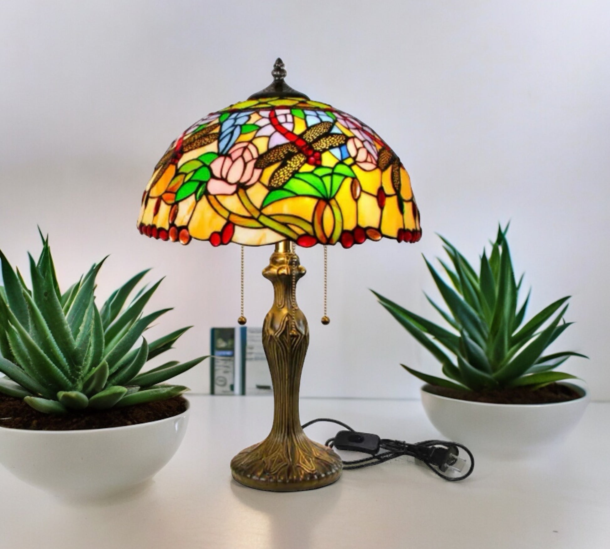 CDH 16" Tiffany Table Lamp 40cm Shade (15058)