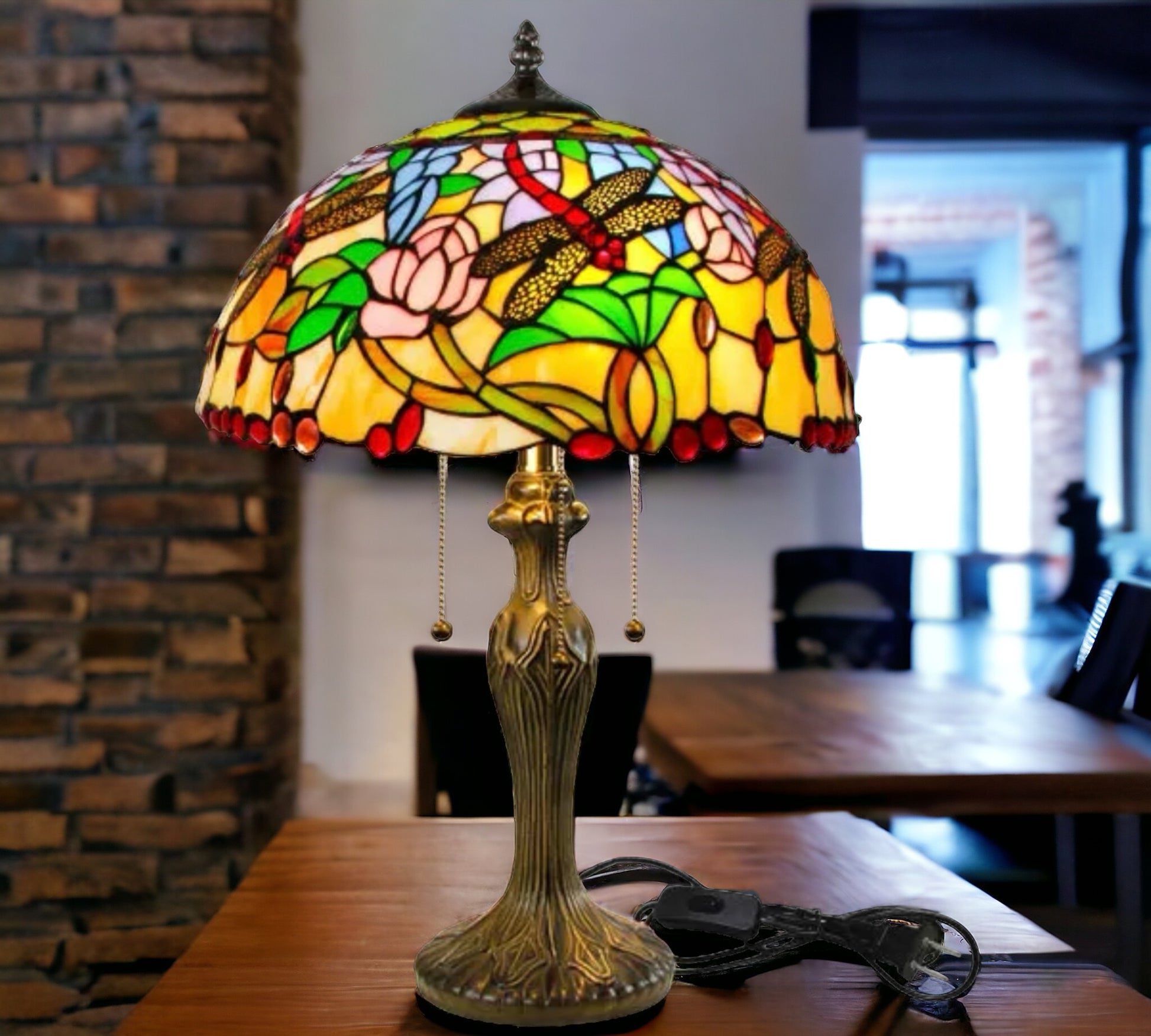 CDH 16" Tiffany Table Lamp 40cm Shade (15058)