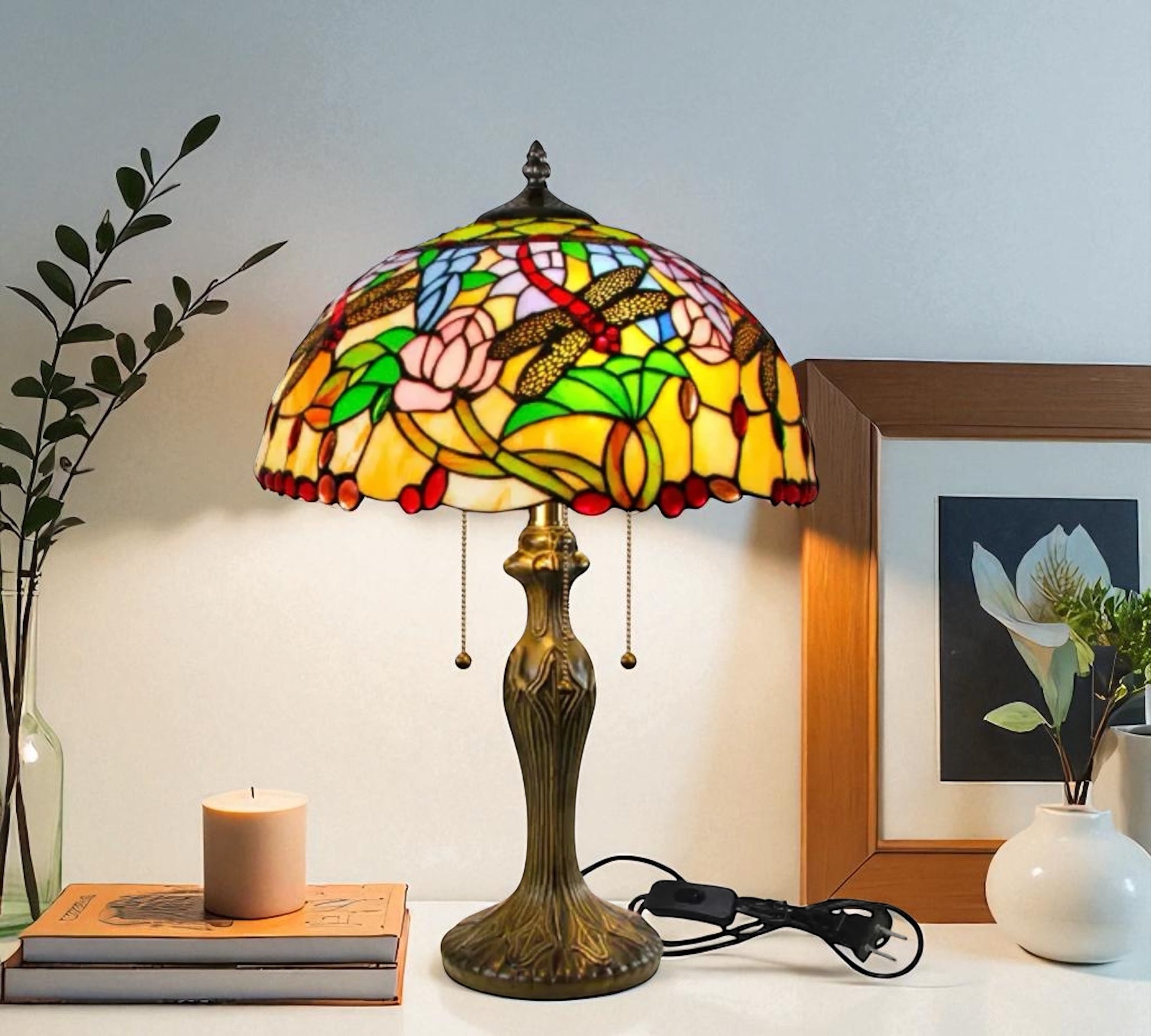 CDH 16" Tiffany Table Lamp 40cm Shade (15058)
