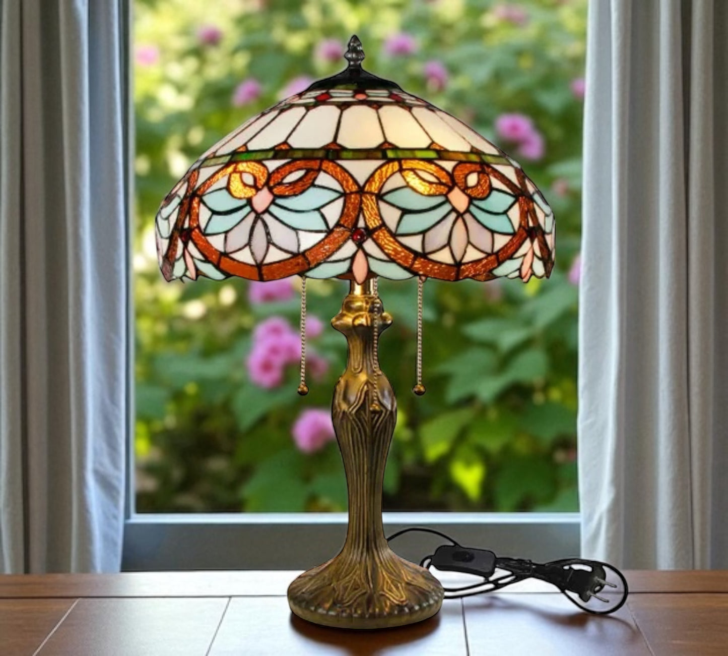 CDH 16" Tiffany Table Lamp 40cm Shade (15059)