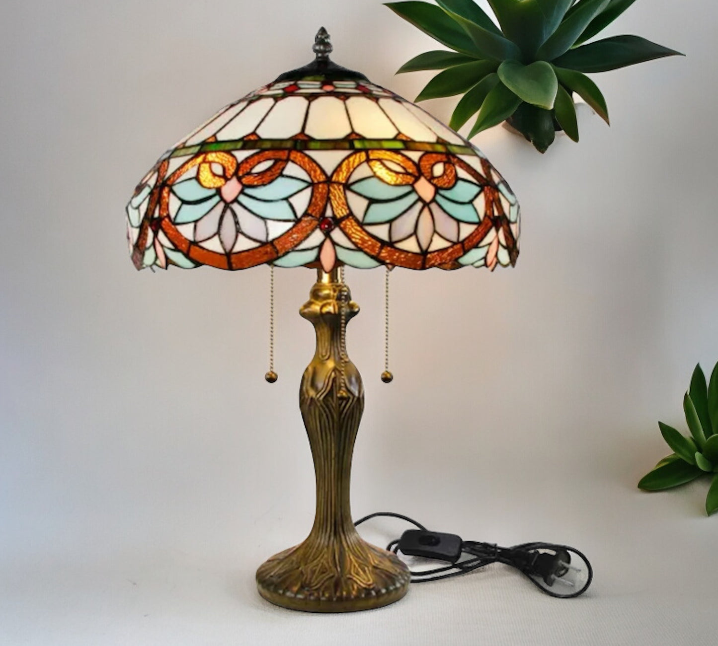CDH 16" Tiffany Table Lamp 40cm Shade (15059)