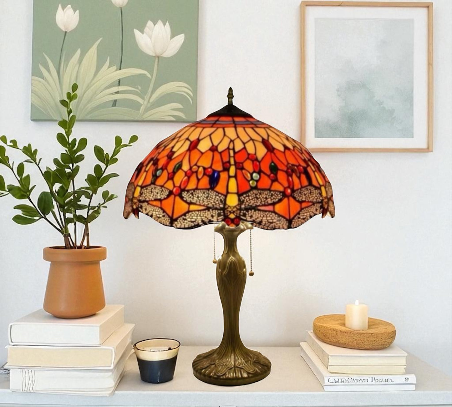 CDH 16" Tiffany Table Lamp 40cm Shade (15060)