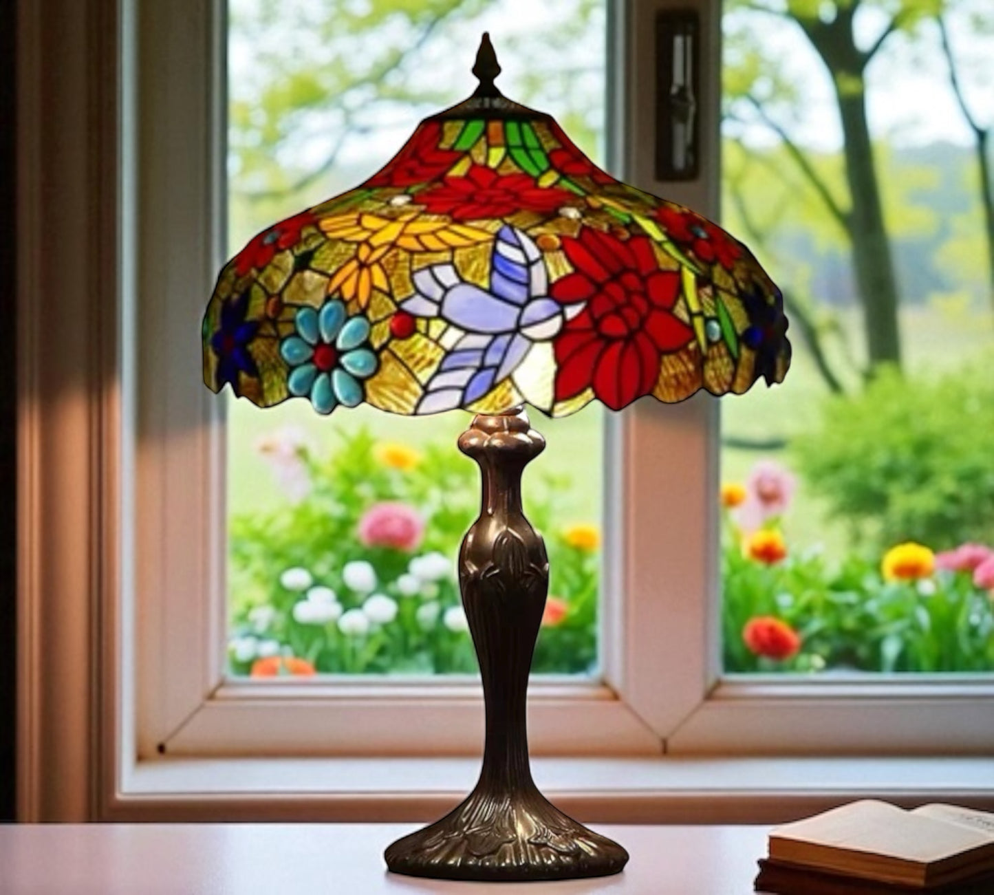 CDH 16" Tiffany Table Lamp 40cm Shade (15061)