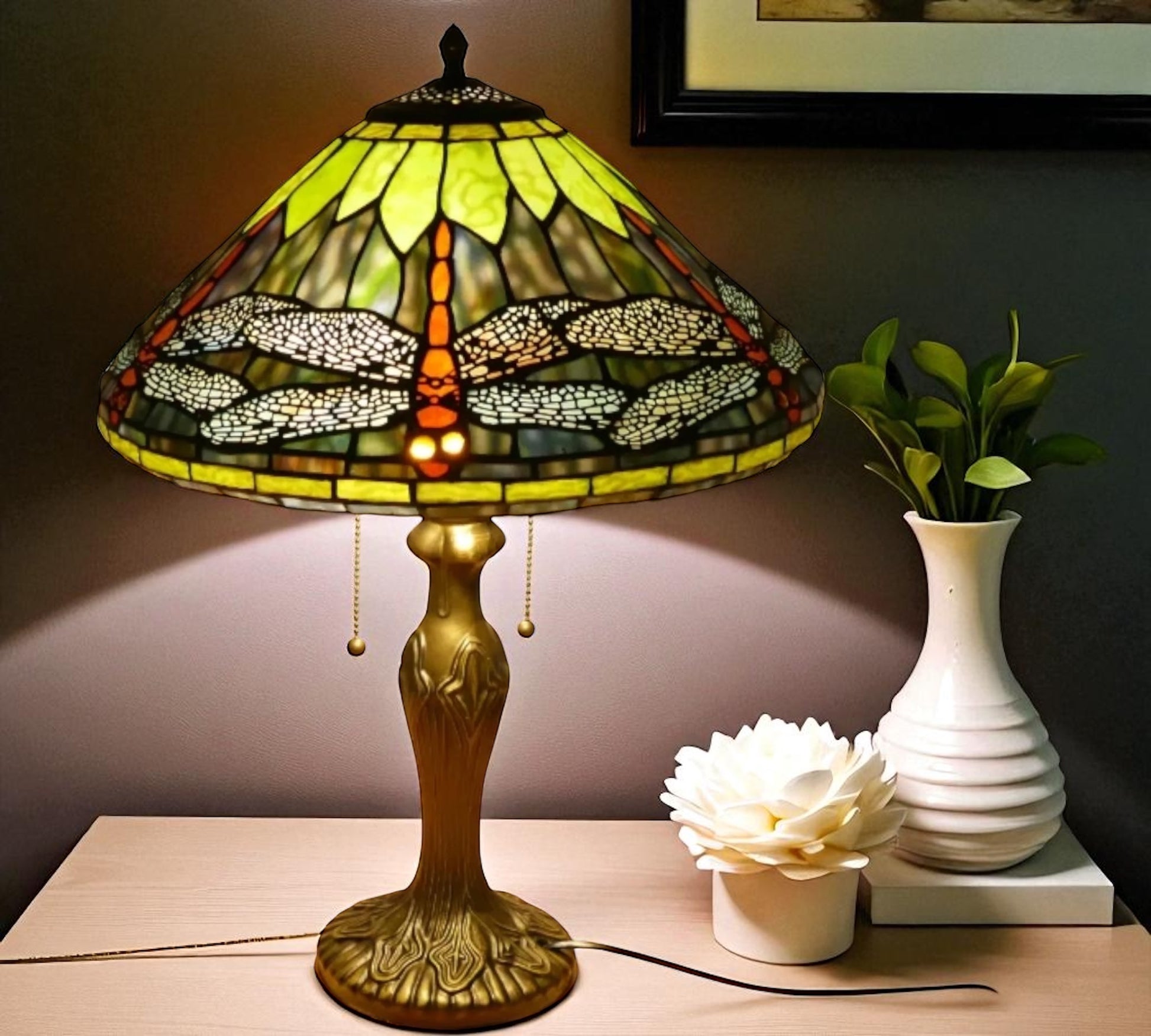 CDH 16" Tiffany Table Lamp 40cm Shade (15063A)