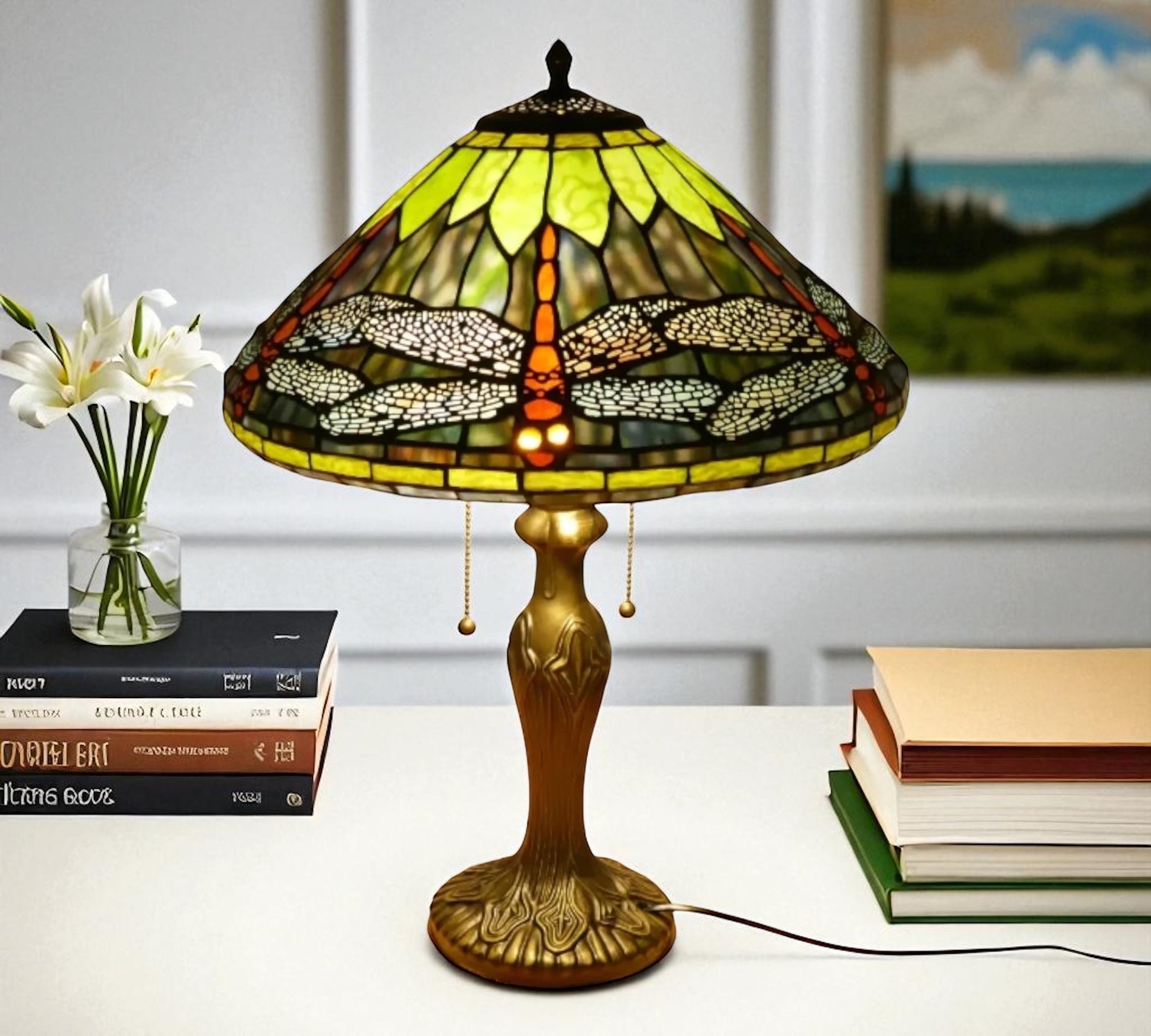 CDH 16" Tiffany Table Lamp 40cm Shade (15063A)