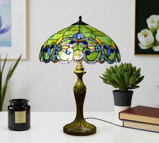 CDH 16" Tiffany Table Lamp 40cm Shade (15080)
