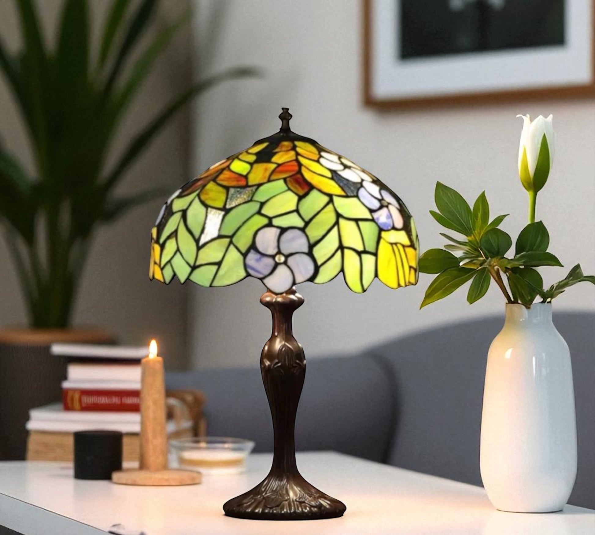 CDH 16" Tiffany Table Lamp 40cm Shade (16002T)