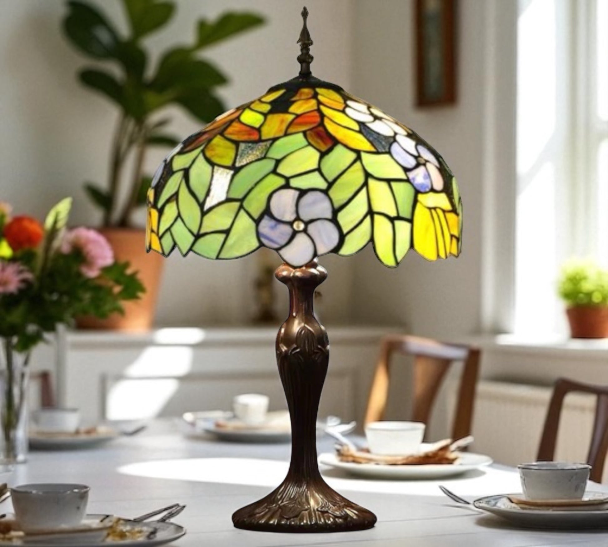 CDH 16" Tiffany Table Lamp 40cm Shade (16002T)