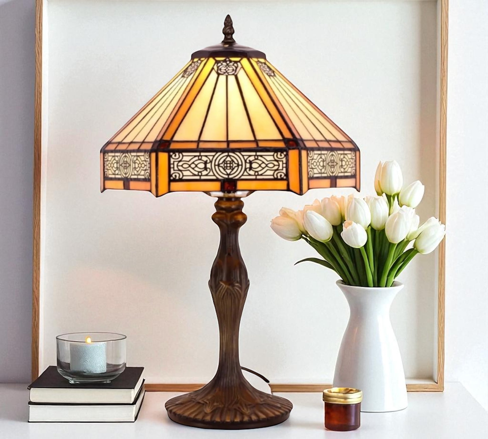 CDH 16" Tiffany Table Lamp 40cm Shade (16004)