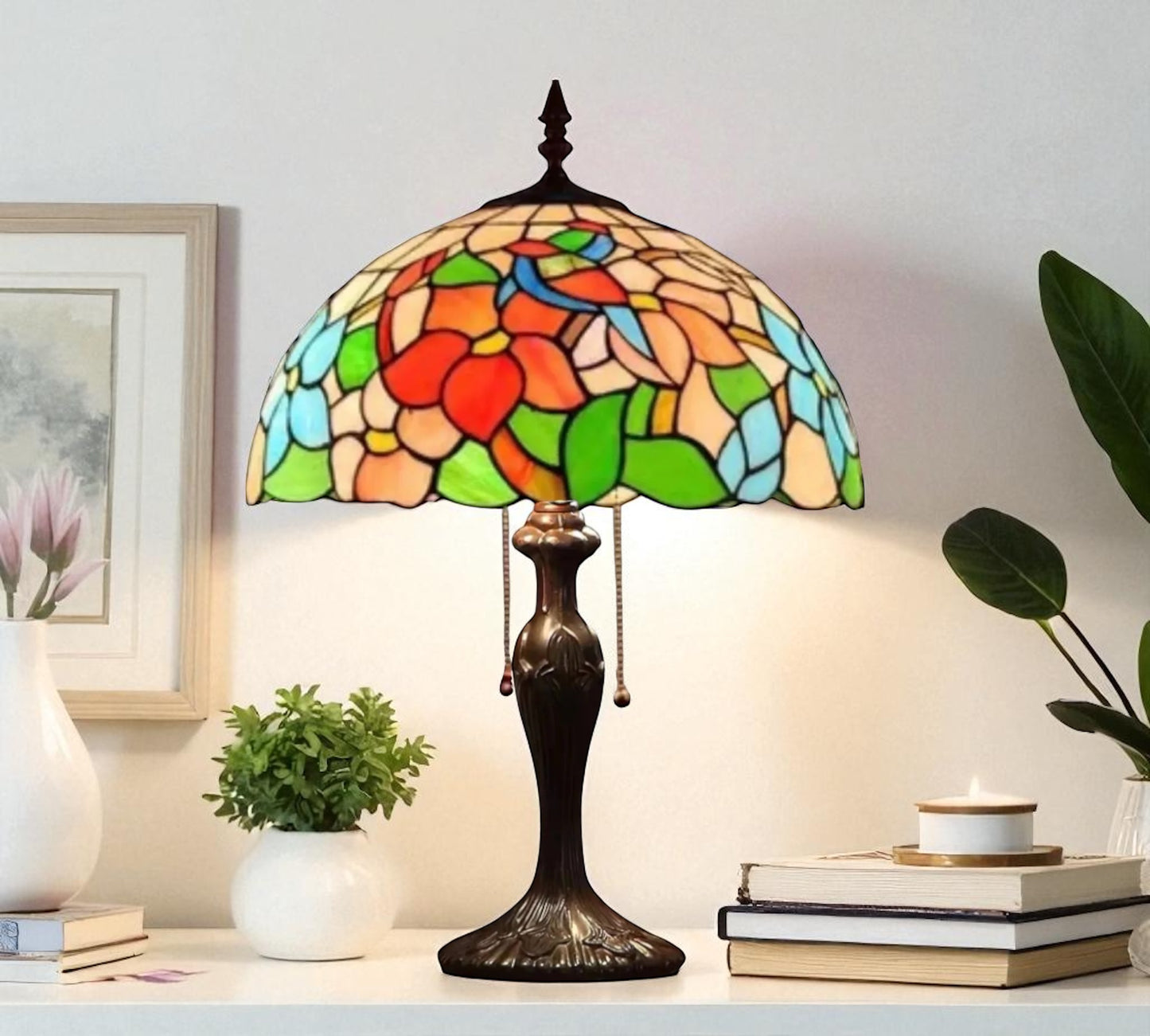CDH 16" Tiffany Table Lamp 40cm Shade (16027T)