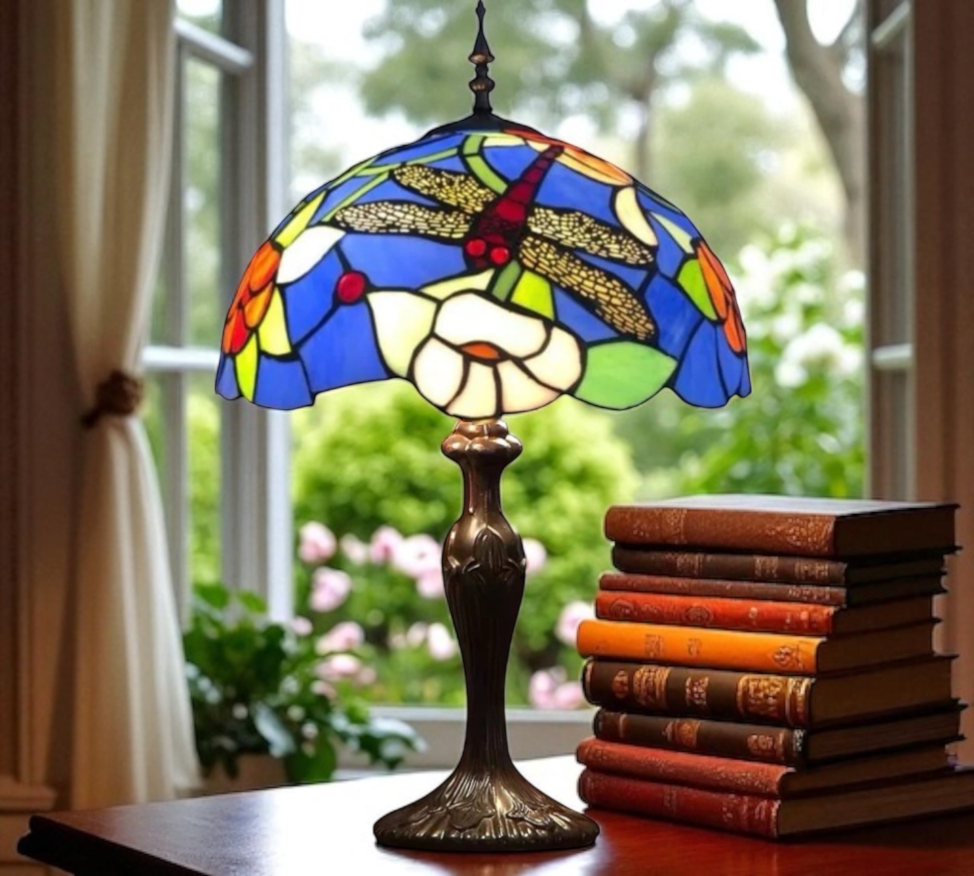 CDH 16" Tiffany Table Lamp 40cm Shade (16029T)