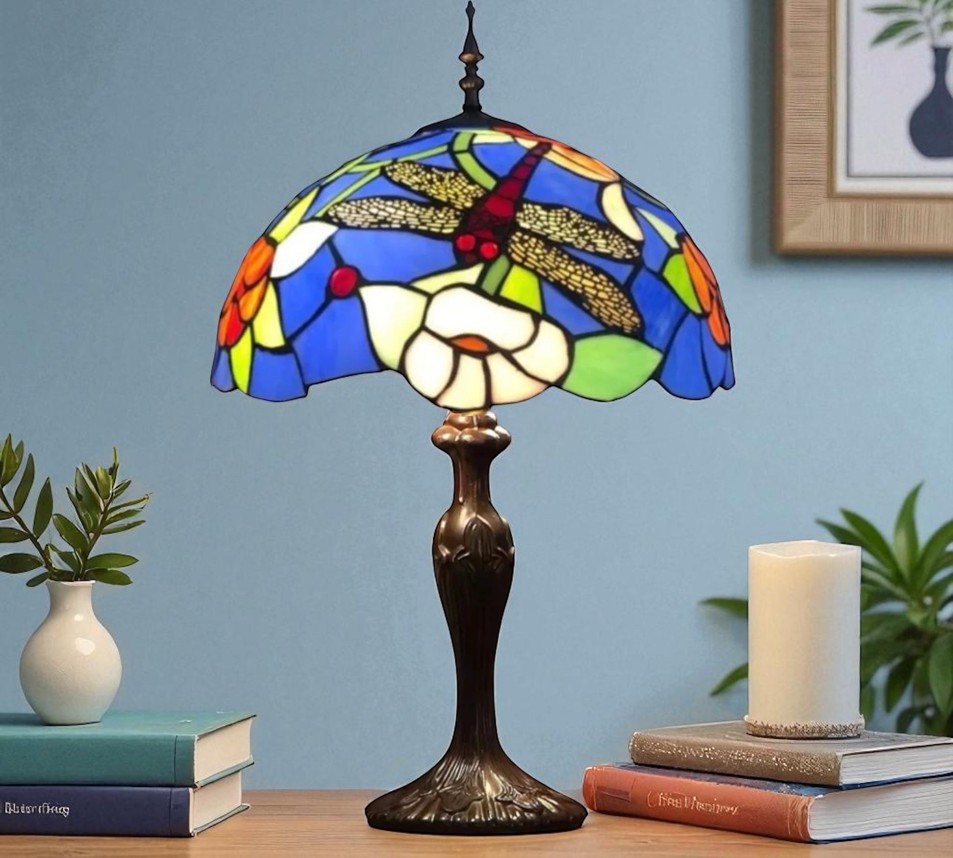 CDH 16" Tiffany Table Lamp 40cm Shade (16029T)