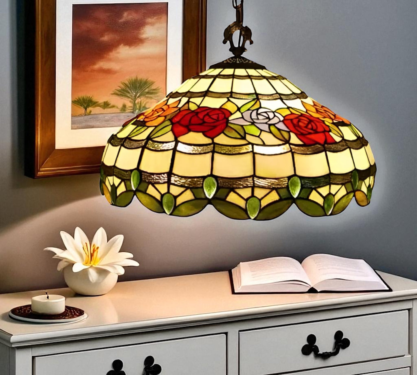 CDH 18" Tiffany Pendant Lamp 46cm shade (19012C)
