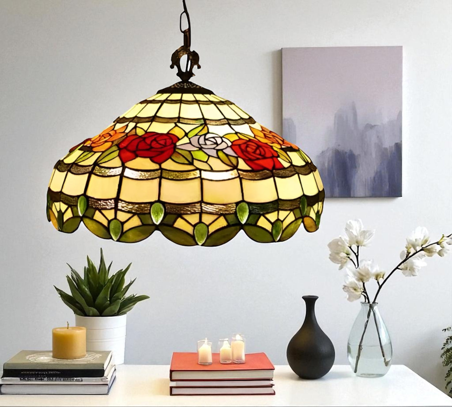 CDH 18" Tiffany Pendant Lamp 46cm shade (19012C)