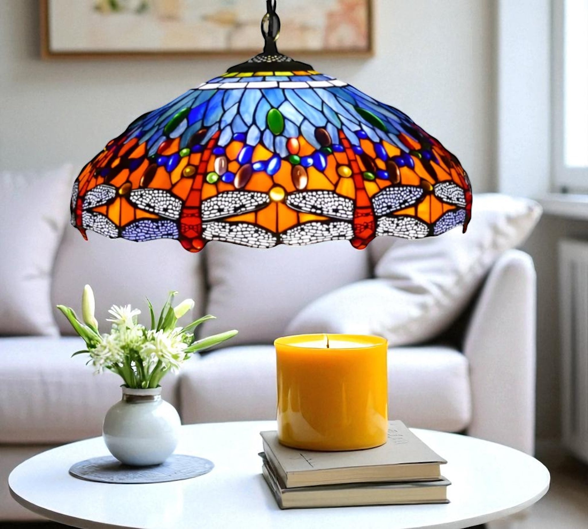CDH 18" Tiffany Pendant Lamp 46cm shade (19014C)