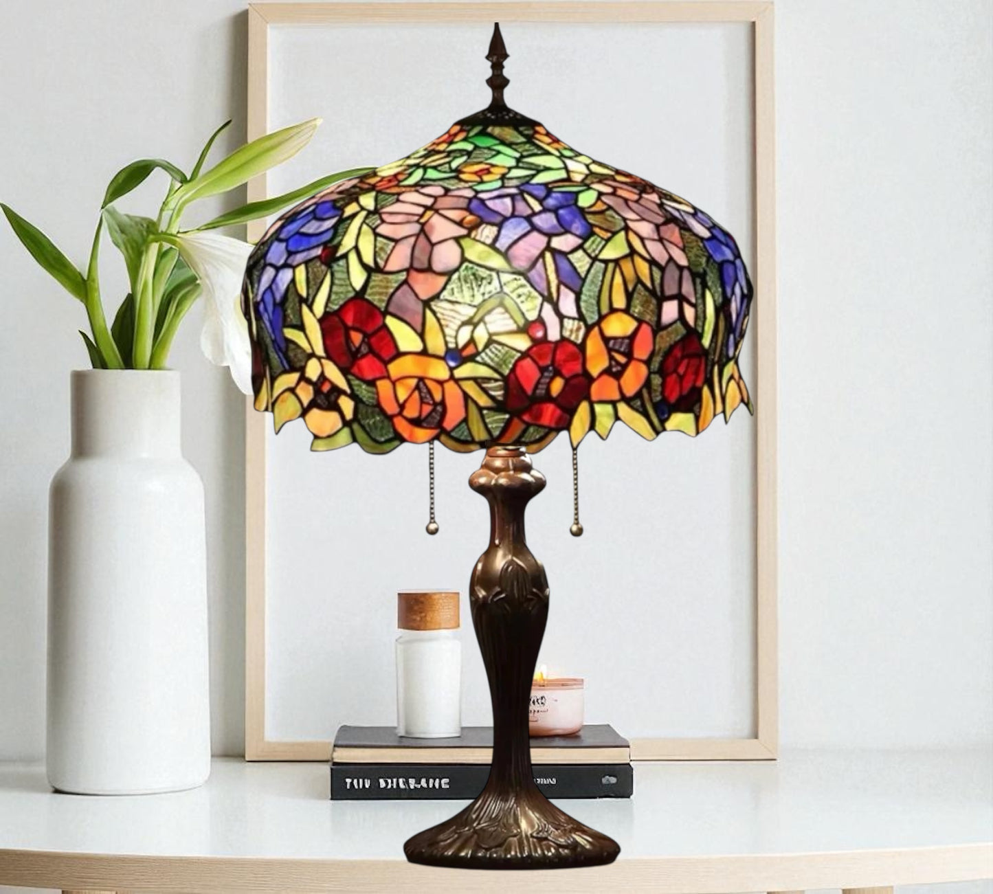 CDH 18" Tiffany X-Large Table Lamp 46cm Shade (19011T)