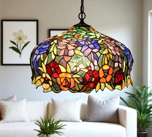 CDH 18" XLARGE Tiffany Pendant Lamp 46cm shade (16054C)