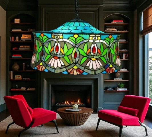 CDH 18" XLARGE Tiffany Pendant Lamp 46cm shade (19001C)