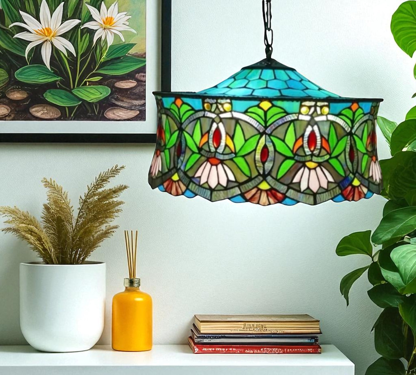 CDH 18" XLARGE Tiffany Pendant Lamp 46cm shade (19001C)